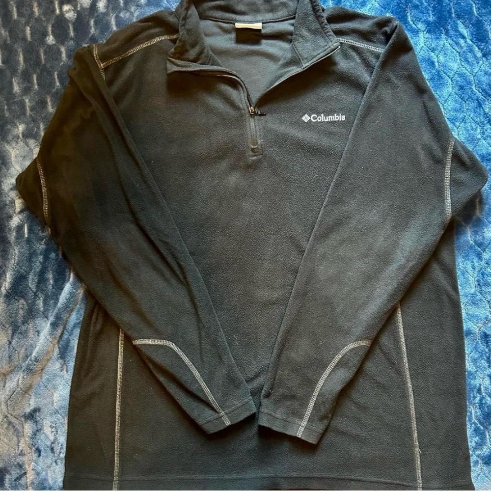 Columbia Men's Charcoal Zip-Up Sweater size Large